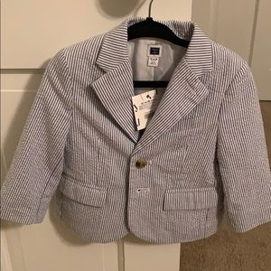 NWT Janie and Jack blue & white striped jacket